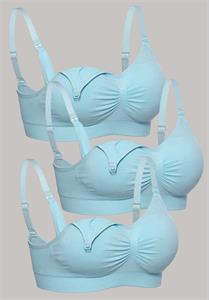Pack of 3 Seamless Nursing Bras D (Blue)